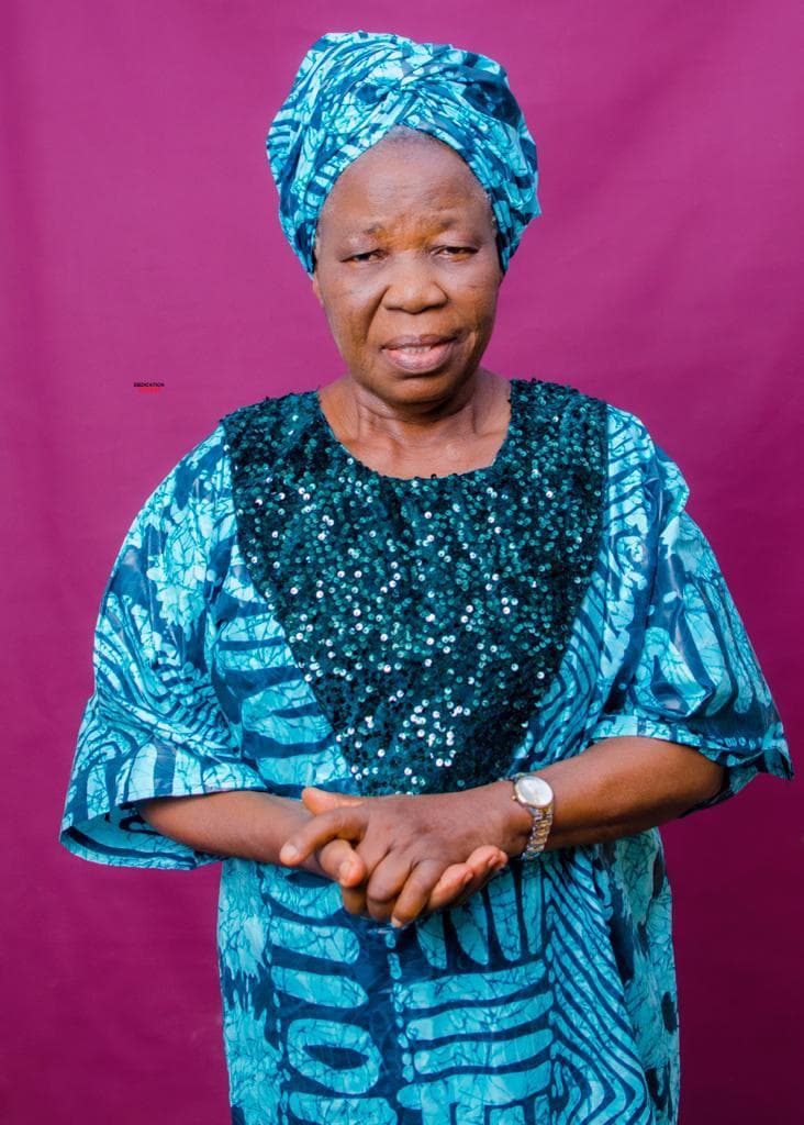 Deaconess Deborah Olubisi Oloyede in teal traditional attire